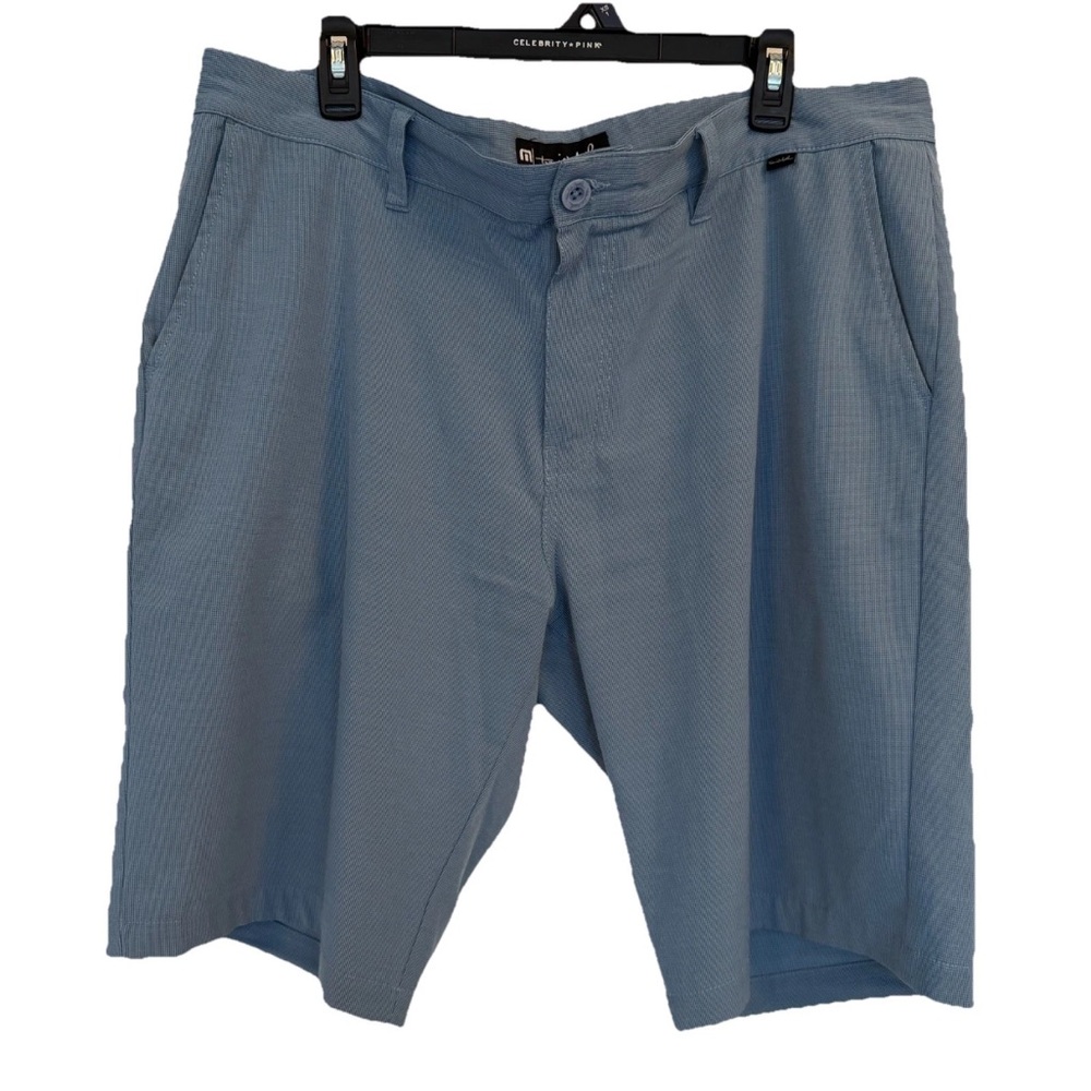 Travis Mathew Mens 38 Blue Performance Golf Shorts Stretch Casual Athletic